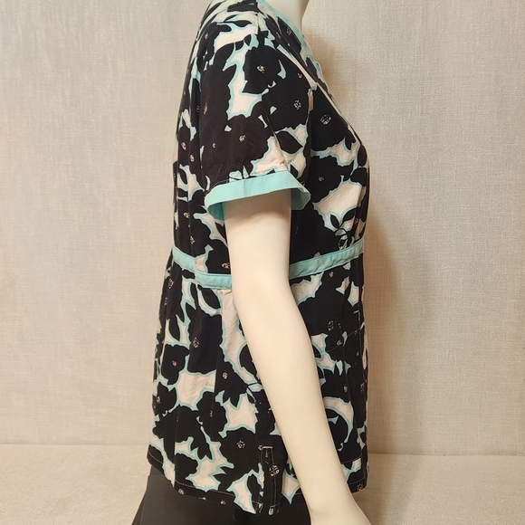 Koi Blue Black Belted Cotton Style 115PR Large - Picture 6 of 9